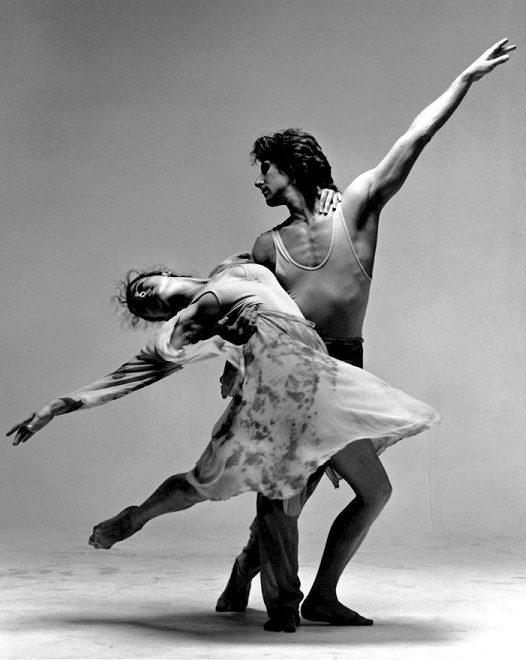 A duet in a dancing pose