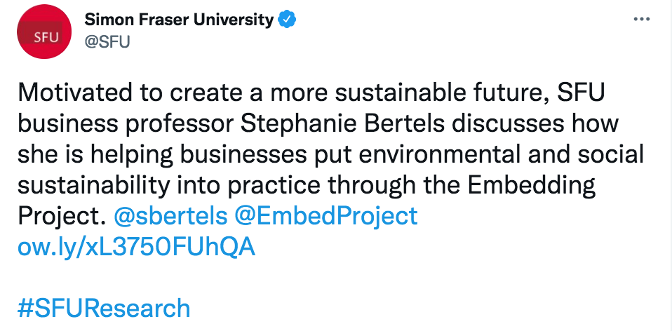 Screenshot of an example tweet