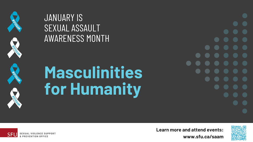 Masculinities for Humanity banner January is Sexual Assault Awareness Month: Masculinities for Humanity