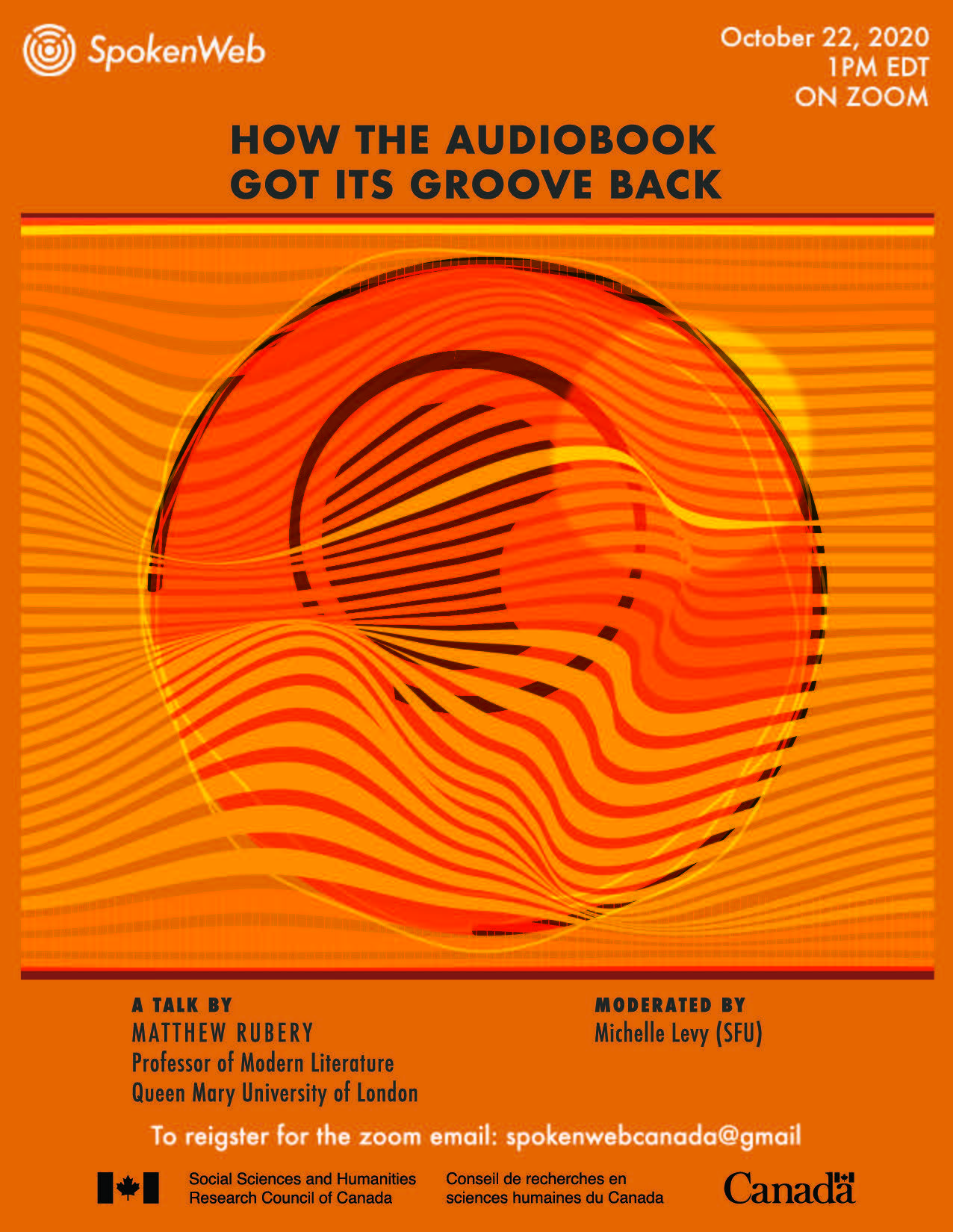 Poster for the event, How Audiobook Got its Groove Back