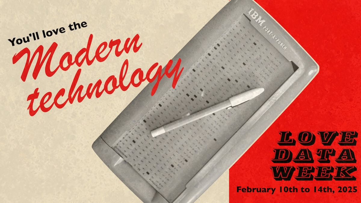 Love Data Week 2025 An image of an IBM portable, stylus-operated card punch.