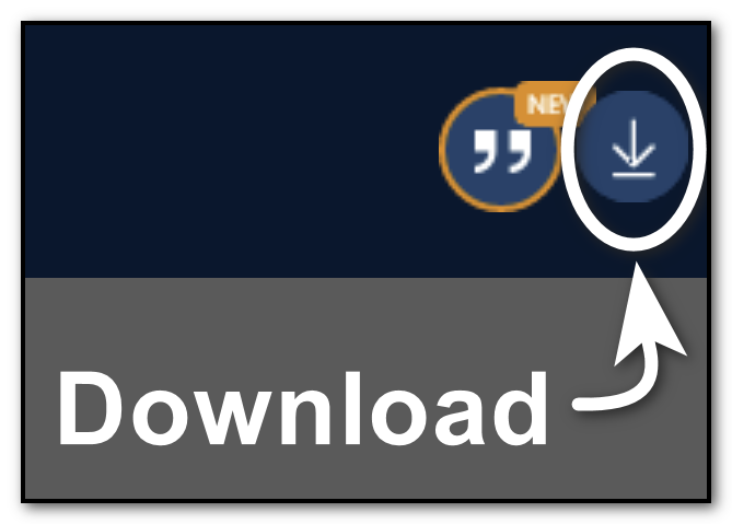 Screen capture showing the download button in Frost & Sullivan
