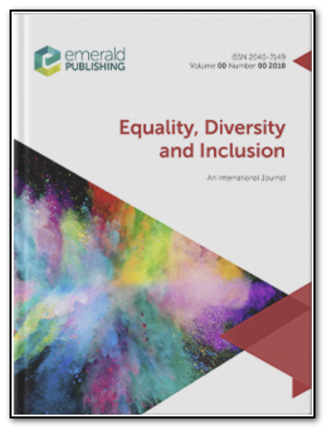 Screen capture of the cover of the journal "Equality, Diversity, and Inclusion: An International Journal"