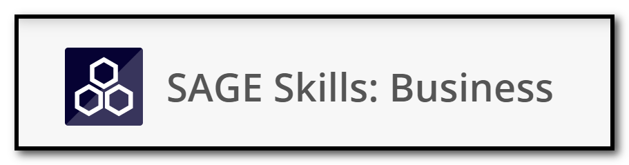 Screen capture of the logo of Sage Skills: Business