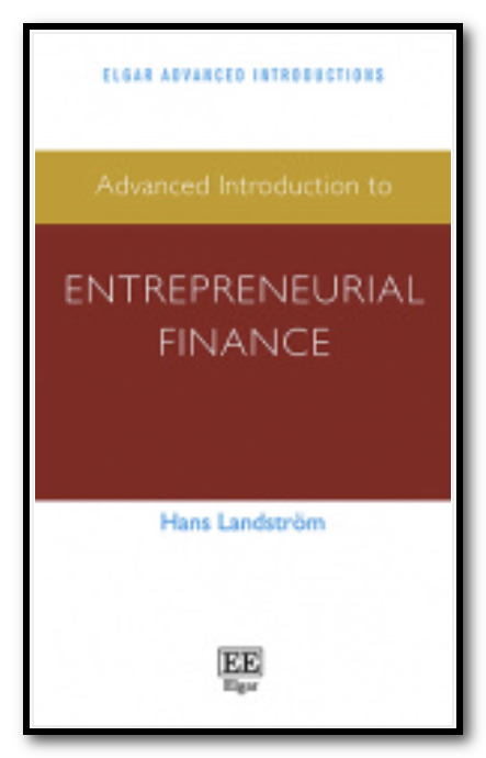 Screen capture of the cover of an Elgar ebook: Advanced Introduction to Entrepreneurial Finance