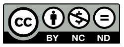 Creative Commons license BY-NC-ND 4.0