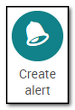 Screen capture of the "Create Alert" button from the CBCA database.