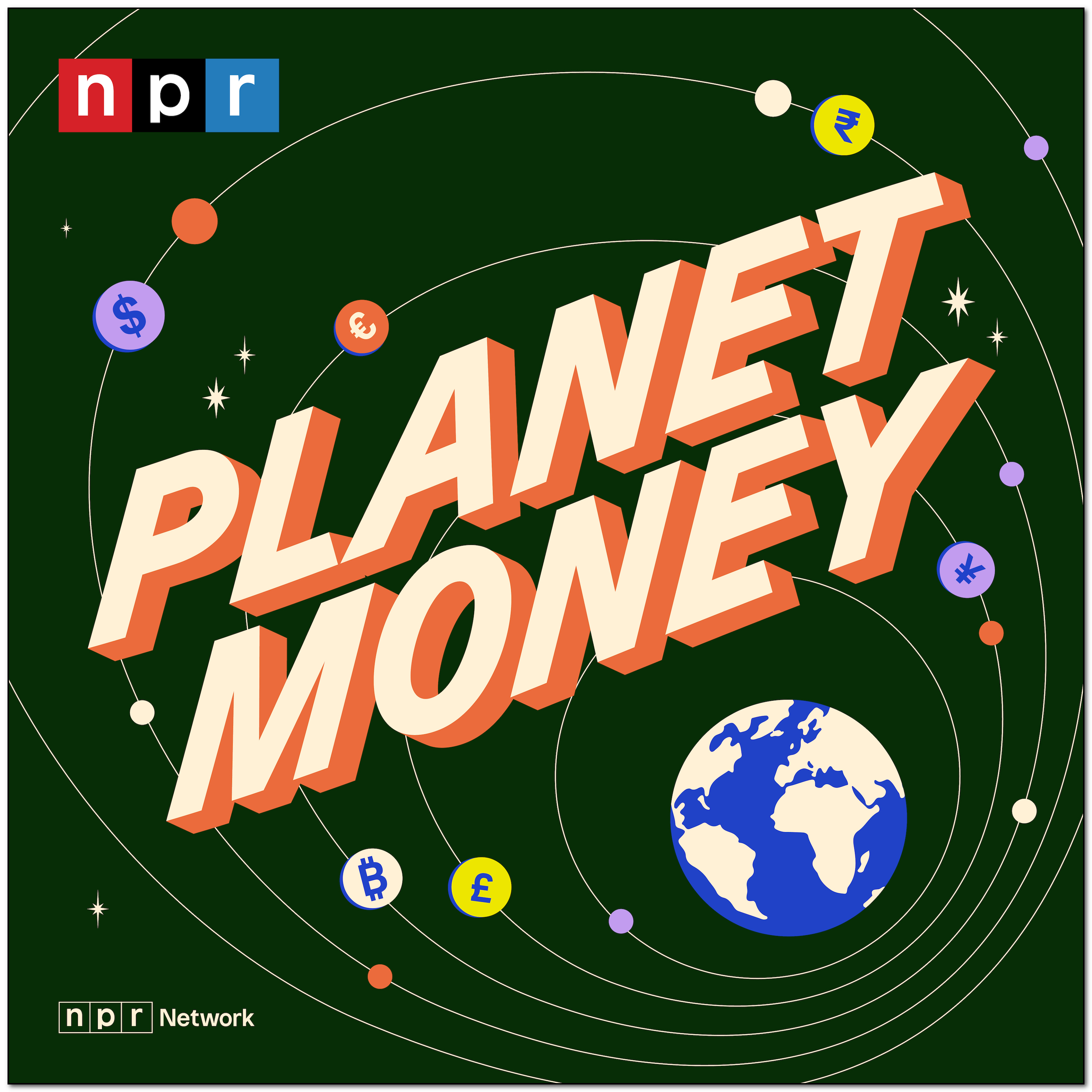 Image of the logo of NPR's Planet Money podcast