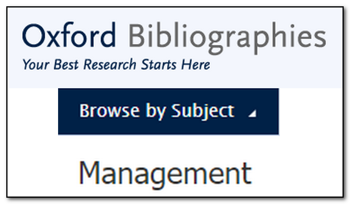 Logo of Oxford Bibliographies Online with the tagline: 