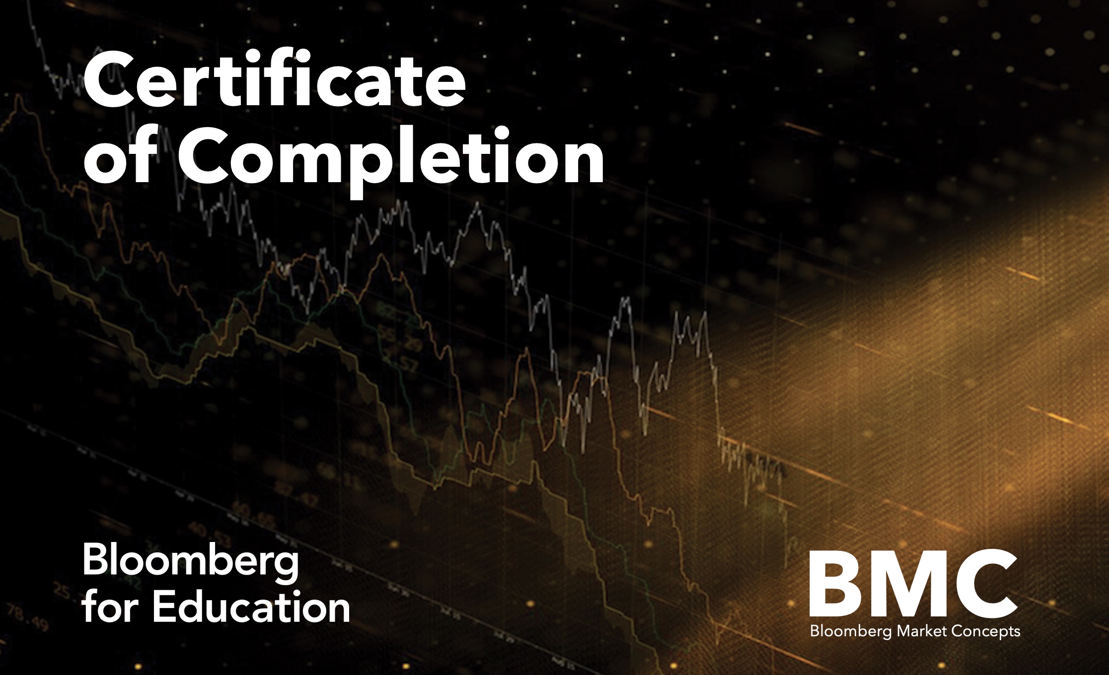 Bloomberg Market Concepts certificate