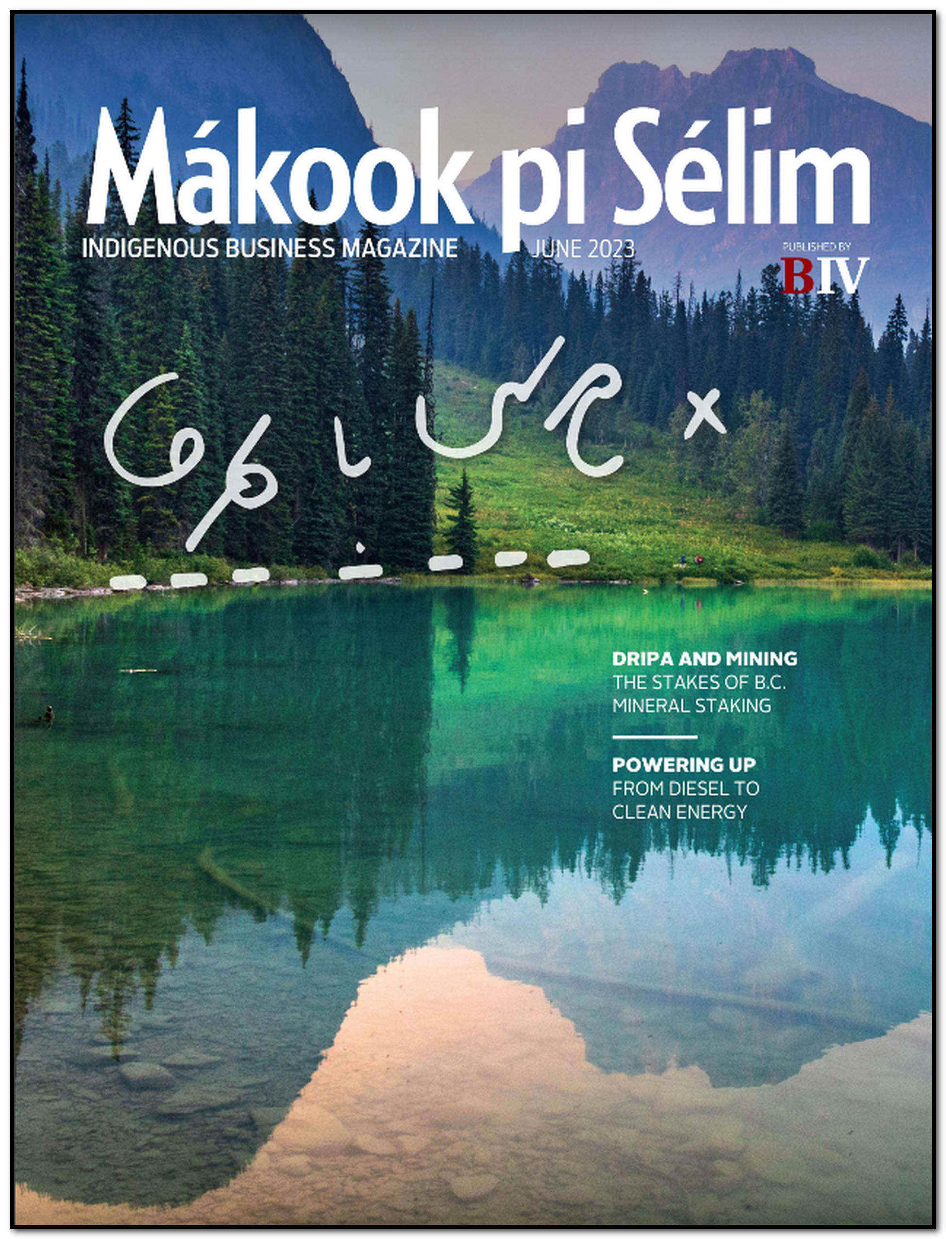 Screen capture of the cover of the June 2023 issue of Mákook pi Sélim