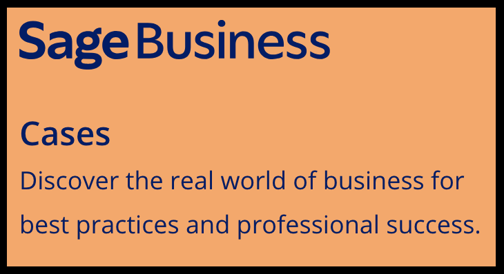 Sage Business Cases slogan: Discover the real world of business for best practices and professional success.