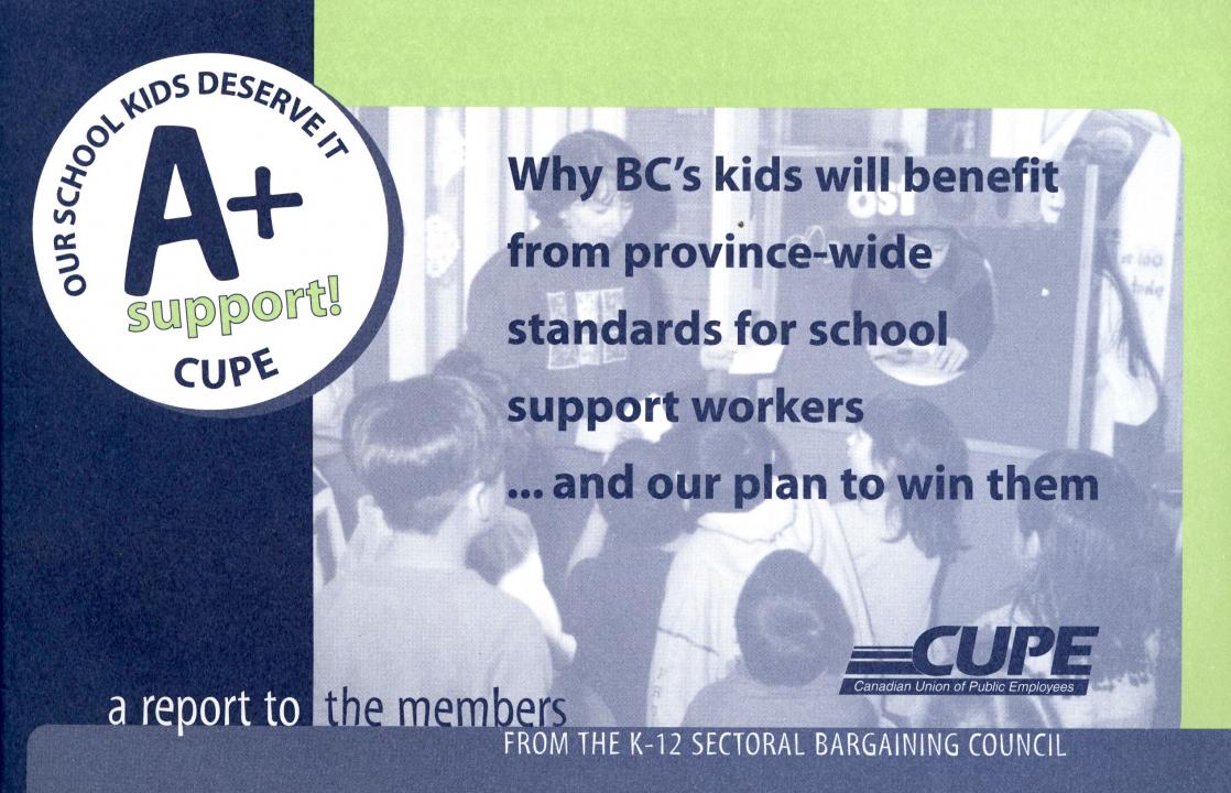 Our kids deserve it: a report from the K-12 sectorial bargaining unit