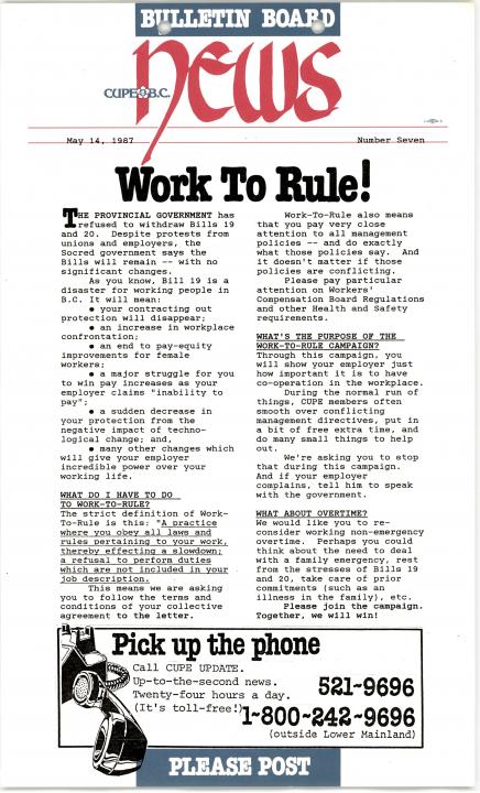 CUPE BC newsbulletin May 14, 1987