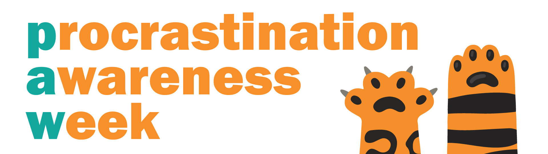 Procrastination Awareness Week 2025 Procrastination Awareness Week logo (cat paws)
