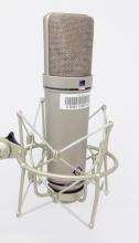 Neumann U87 microphone in a shock mount