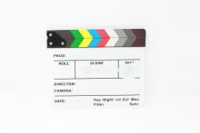 Clapperboard for film shoots